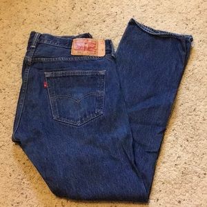 Classic men’s 501s. Dark wash. NWOT